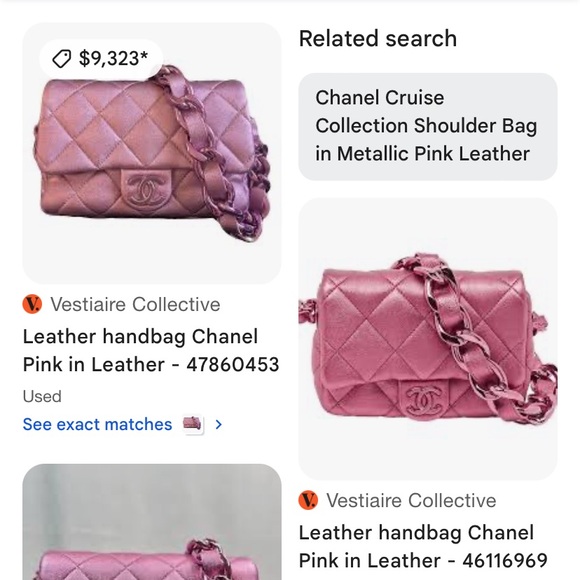 🔥Unique Rare🔥💗💗Chanel Metallic Pink Flap Bag - Picture 3 of 16